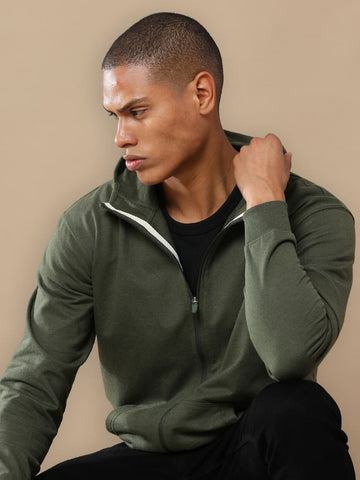 Sustainable Hoodie Jacket - Olive