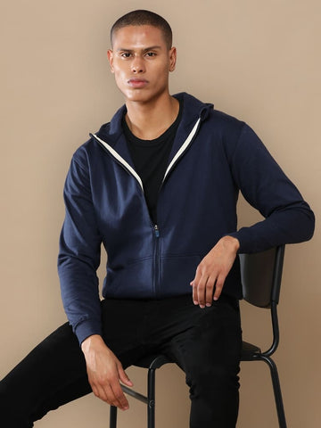 Sustainable Hoodie Jacket - Navy