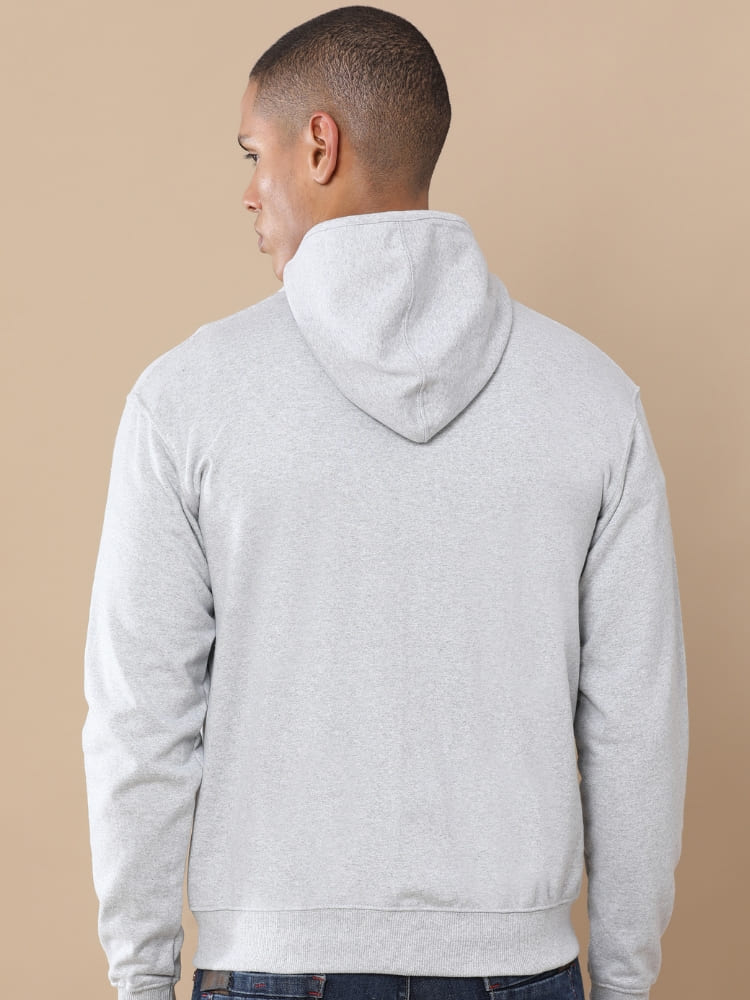 Sustainable Hoodie Jacket - Grey Melange