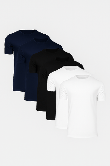 Pima Crew Neck T-Shirt - Pack of 6