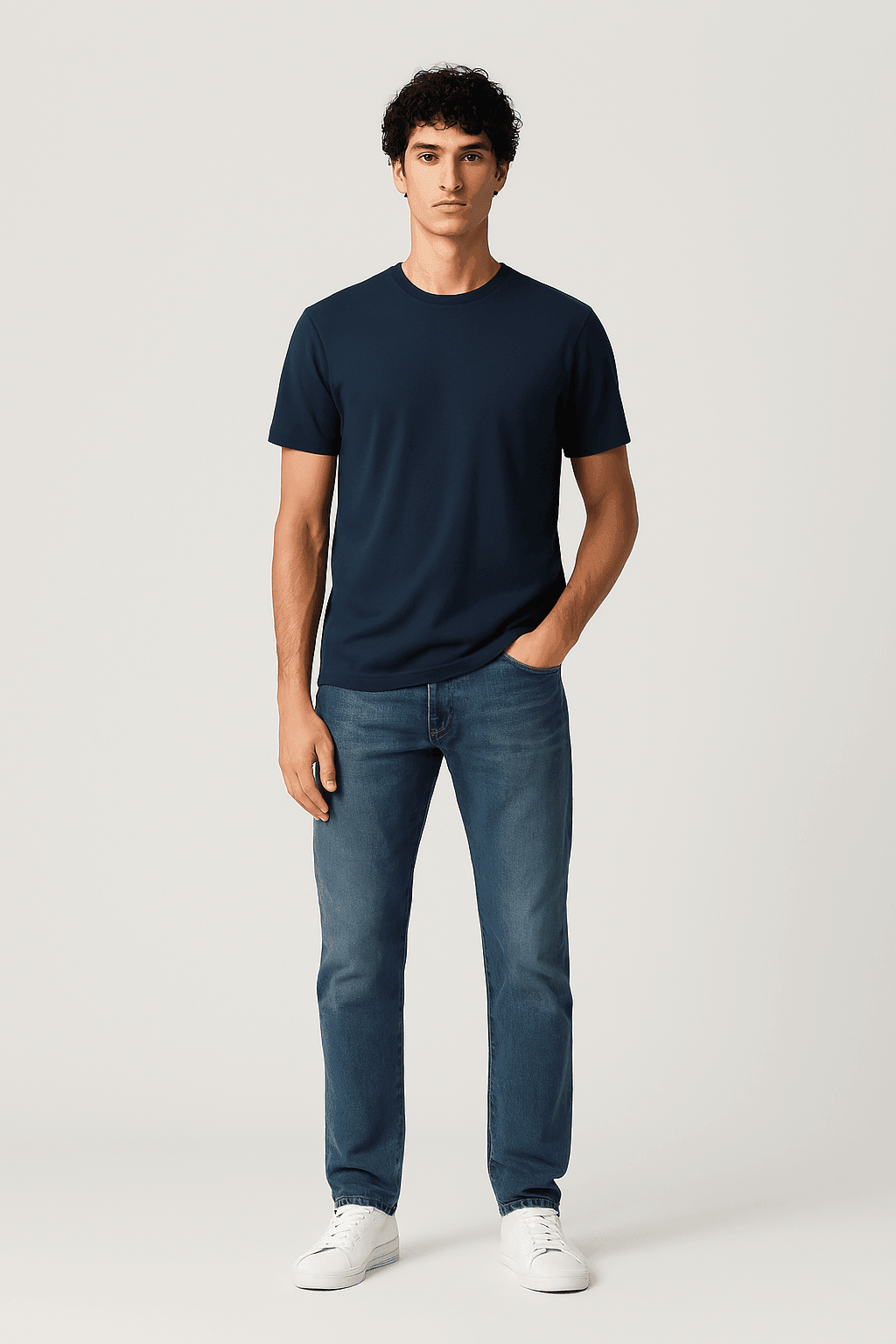 Pima Crew - Navy Blue