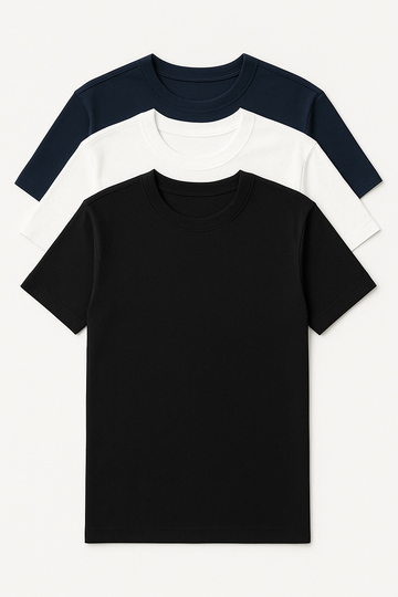Pima Crew Neck T-Shirt - Pack of 3
