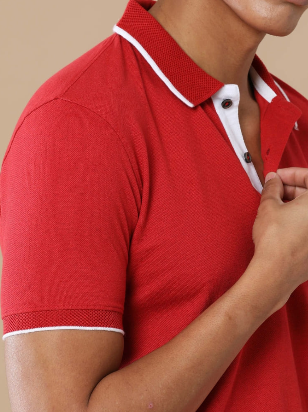 Sustainable Polo - Heather Red