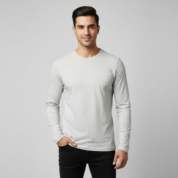 ThermoLayer Crew Neck T-Shirt - White Melange
