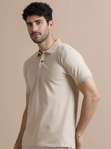 Sustainable Polo - Sand Beige