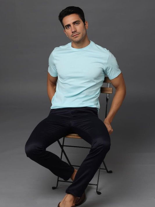 Pima Crew - Mint Blue