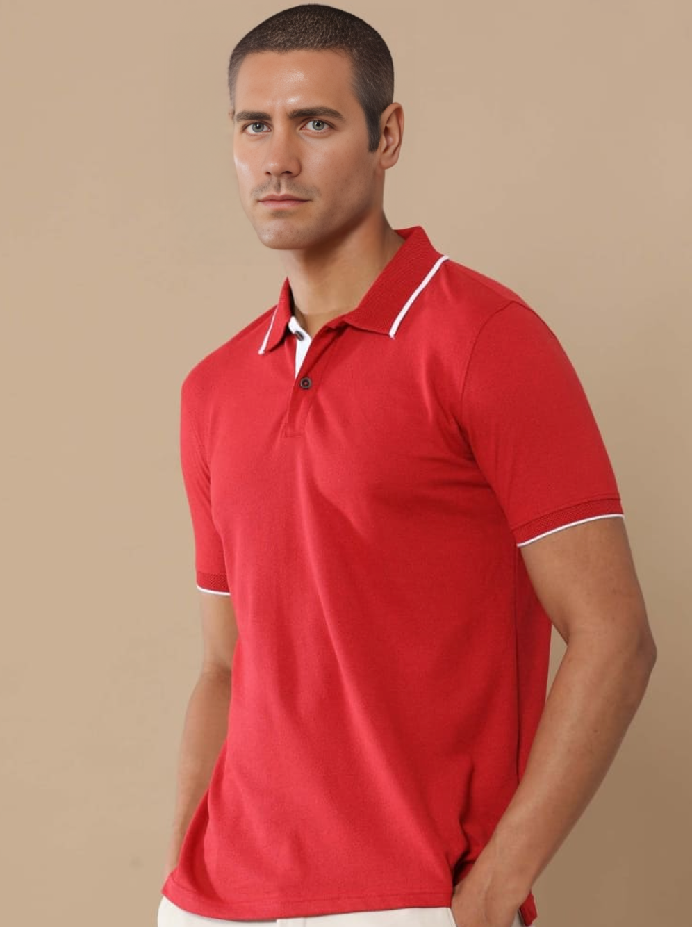 Sustainable Polo - Heather Red